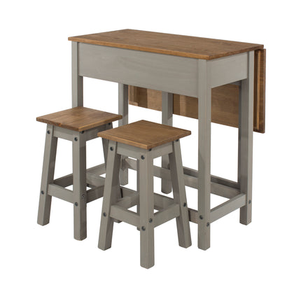 Corona - Drop Leaf Table & 2 Stools