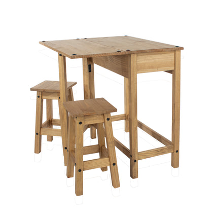 Corona - Drop Leaf Table & 2 Stools