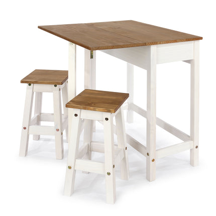 Corona - Drop Leaf Table & 2 Stools
