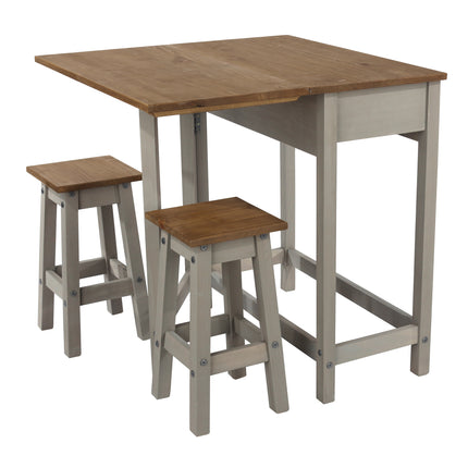 Corona - Drop Leaf Table & 2 Stools