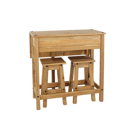 Corona - Drop Leaf Table & 2 Stools
