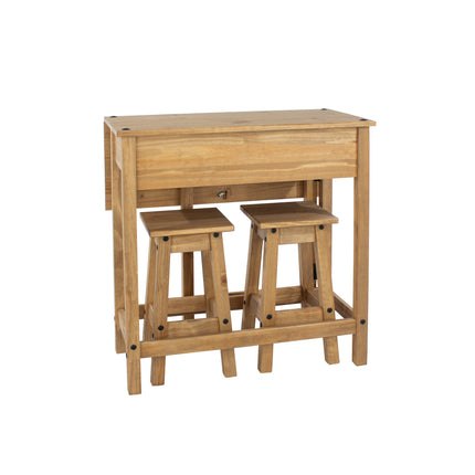 Corona - Drop Leaf Table & 2 Stools