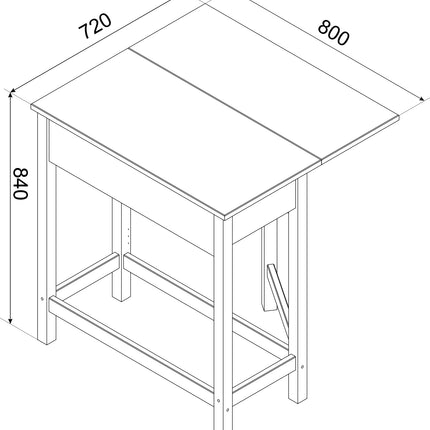 Corona - Drop Leaf Table & 2 Stools