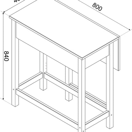 Corona - Drop Leaf Table & 2 Stools