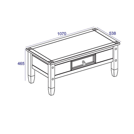 Corona - Elegant Pine Coffee Table