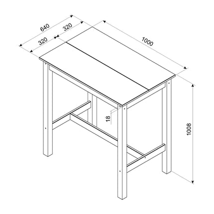 Corona - Grey Breakfast Table & 4 High Stool Set