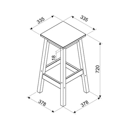 Corona - Grey Drop Leaf Breakfast Table & 2 High Stools