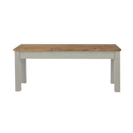 Corona - Grey Linea Bench 1200Mm, Grey Wax & Ant Wax 