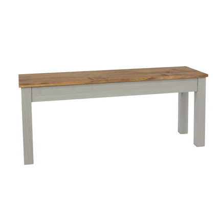 Corona - Grey Linea Bench 1200Mm, Grey Wax & Ant Wax 