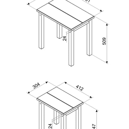 Corona - Grey Linea Nest Of 2 Tables