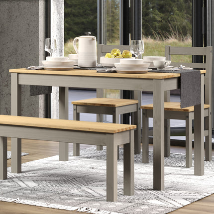 Corona - Large Corona Linea Rectangular Dining Table Grey Wax