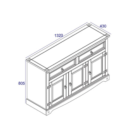 Corona - Medium Sideboard