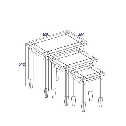 Corona - Nest Of Tables Set