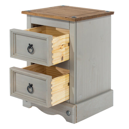Corona - Petite 2 Drawer Bedside Cabinet