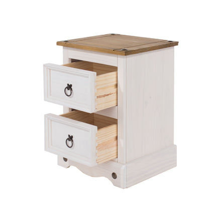 Corona - Petite 2 Drawer Bedside Cabinet