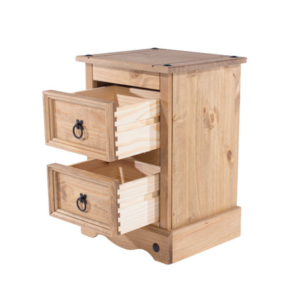 Corona - Petite 2 Drawer Bedside Cabinet