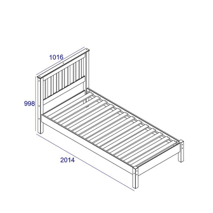 Corona - Pine 3'0" Low End Bedstead 