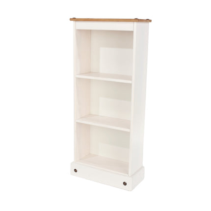 Corona - Real Pine Bookcase - Low Narrow - Adjustable Shelves