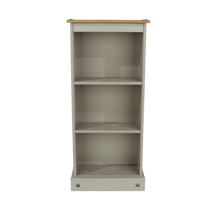 Corona - Real Pine Bookcase - Low Narrow - Adjustable Shelves