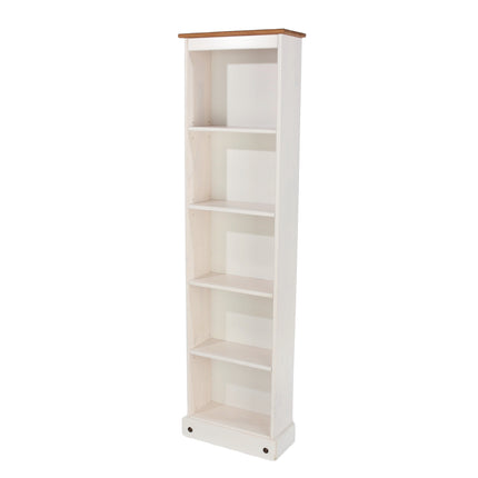 Corona - Real Pine Bookcase - Tall Narrow - Adjustable Shelves