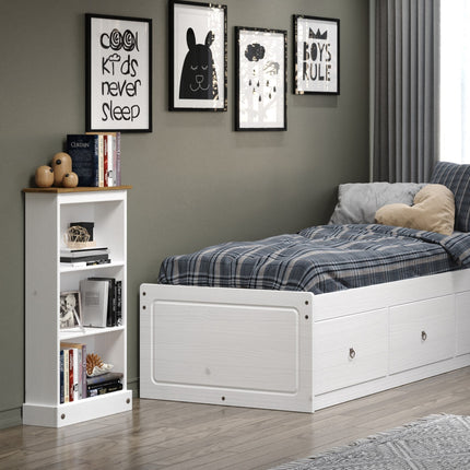 Corona - Real Pine Bookcase - Tall Narrow - Adjustable Shelves