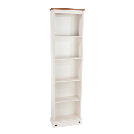 Corona - Real Pine Bookcase - Tall Narrow - Adjustable Shelves