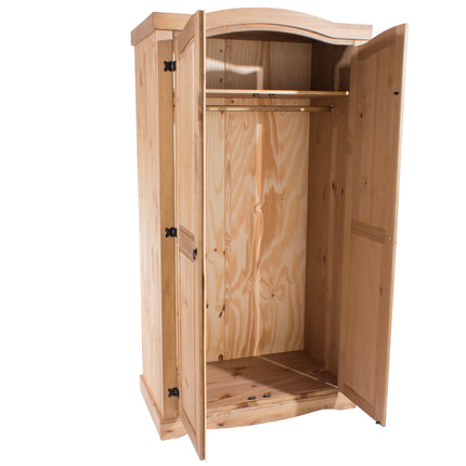 Corona - Solid Pine 2-Door Wardrobe