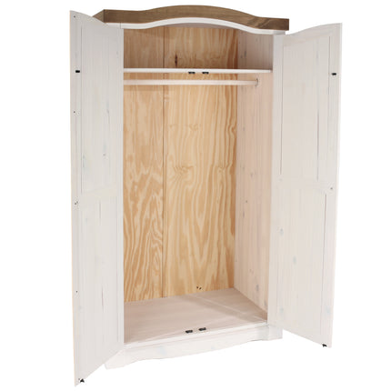 Corona - Solid Pine 2-Door Wardrobe