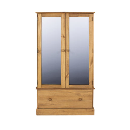 Cotswold - 2 Mirror door, 1 Drawer Wardrobe 