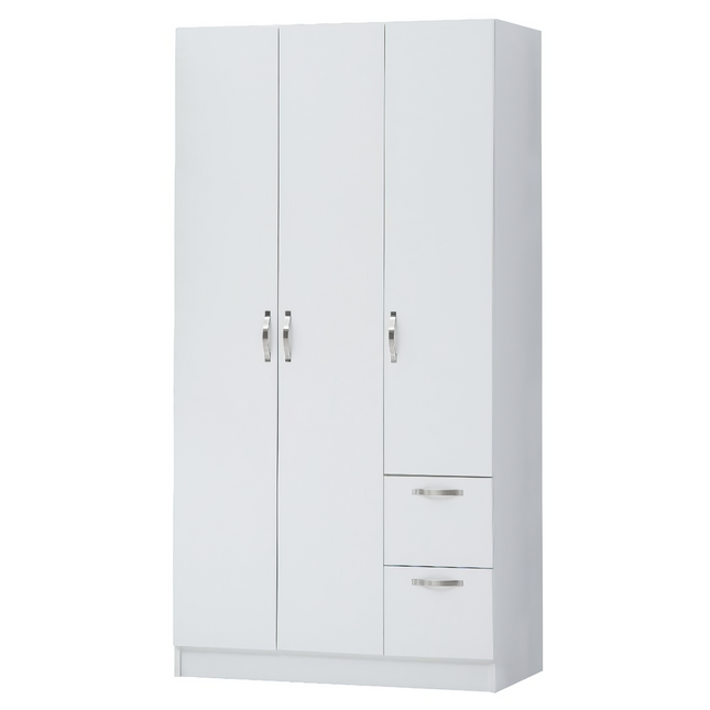 Essentials - 3 Door Double Wardrobe - 2 Drawers