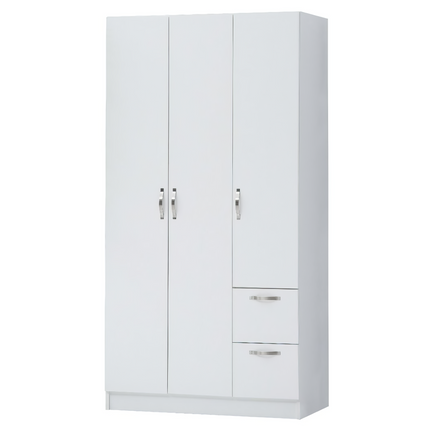 Essentials - 3 Door Double Wardrobe - 2 Drawers