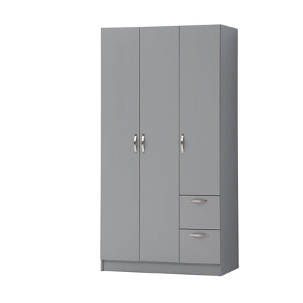 Essentials - 3 Door Double Wardrobe - 2 Drawers
