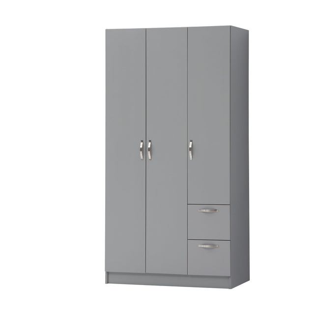 Essentials - 3 Door Double Wardrobe - 2 Drawers