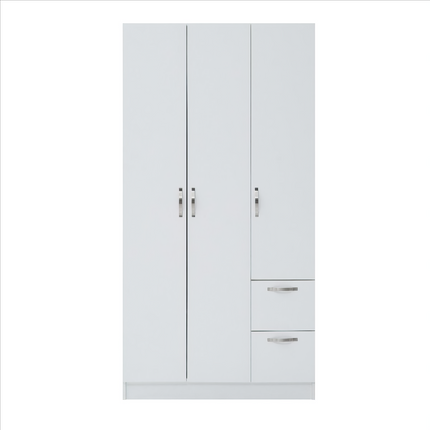 Essentials - 3 Door Double Wardrobe - 2 Drawers