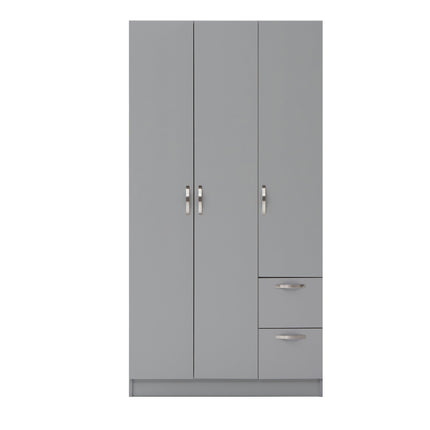 Essentials - 3 Door Double Wardrobe - 2 Drawers