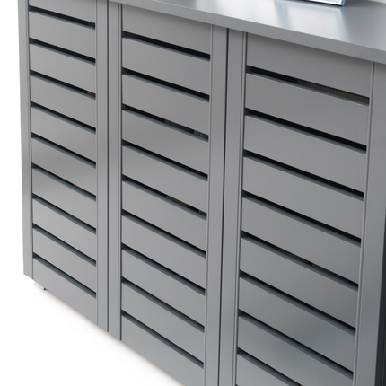 Essentials - Contemporary 3 Door Storage Cabinet