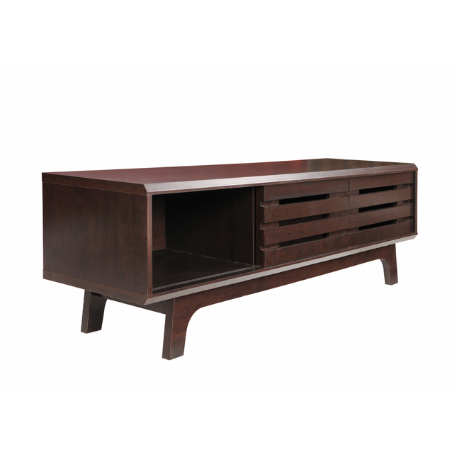 Essentials - TV Unit - Sliding Doors - Dark Oak