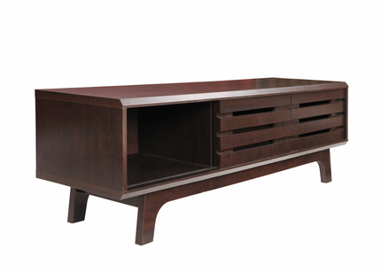 Essentials - TV Unit - Sliding Doors - Dark Oak
