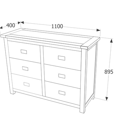 Highland Home - 3+3 Drawer Chest