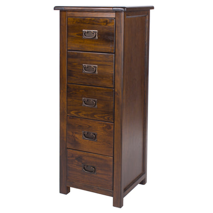 Highland Home - 5 Drawer Narrow Chest