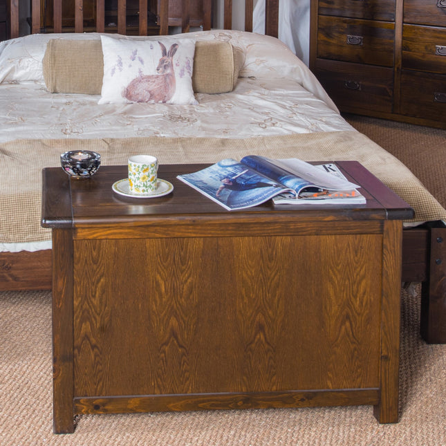 Highland Home - Luxurious Ottoman - Dark Brown