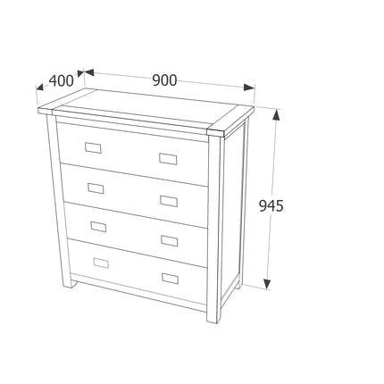 Highland Home - Storage - 4 Drawer Chest
