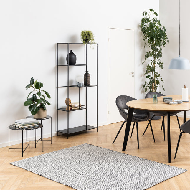 Infinity - Bookcase with 4 Shelves in Black