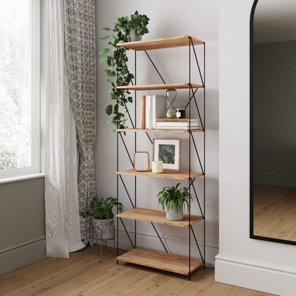 Leyo - 6 Tier Bookcase Storage Unit