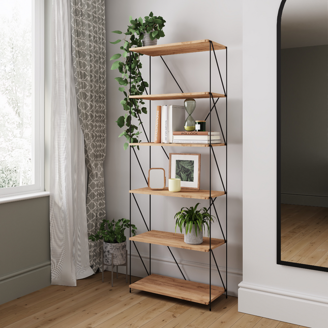 Leyo - 6 Tier Bookcase Storage Unit