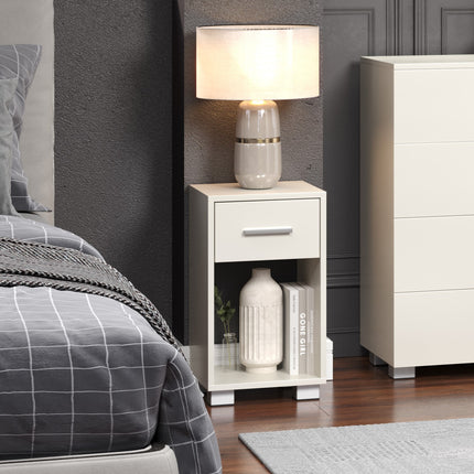 Lido - 1 Drawer Compact Bedside Cabinet