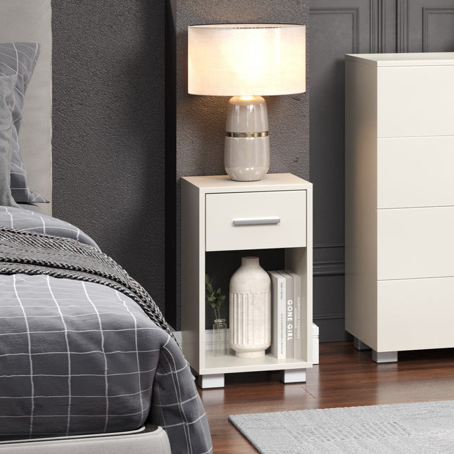 Lido - 1 Drawer Compact Bedside Cabinet