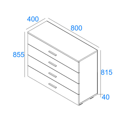 Lido - 4 Drawer Chest of Drawers