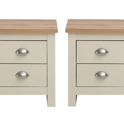 Lisbon - Pack of 2, 2-Drawer Bedside Tables 