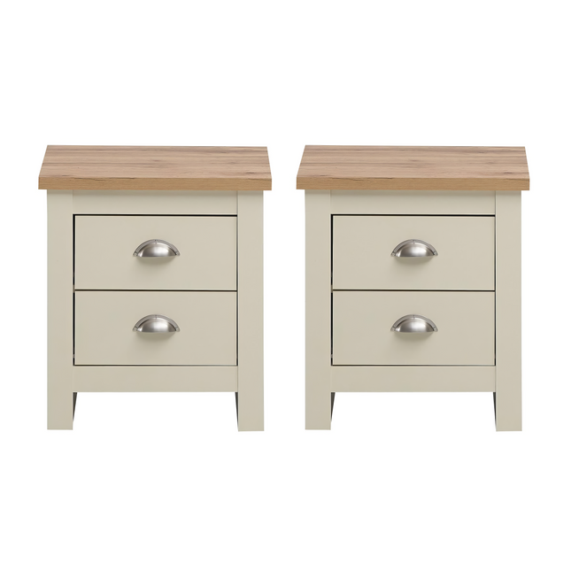 Lisbon - Pack of 2, 2-Drawer Bedside Tables 